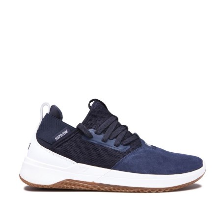 Supra Titanium Mens Low Tops Shoes Navy UK 09FTD